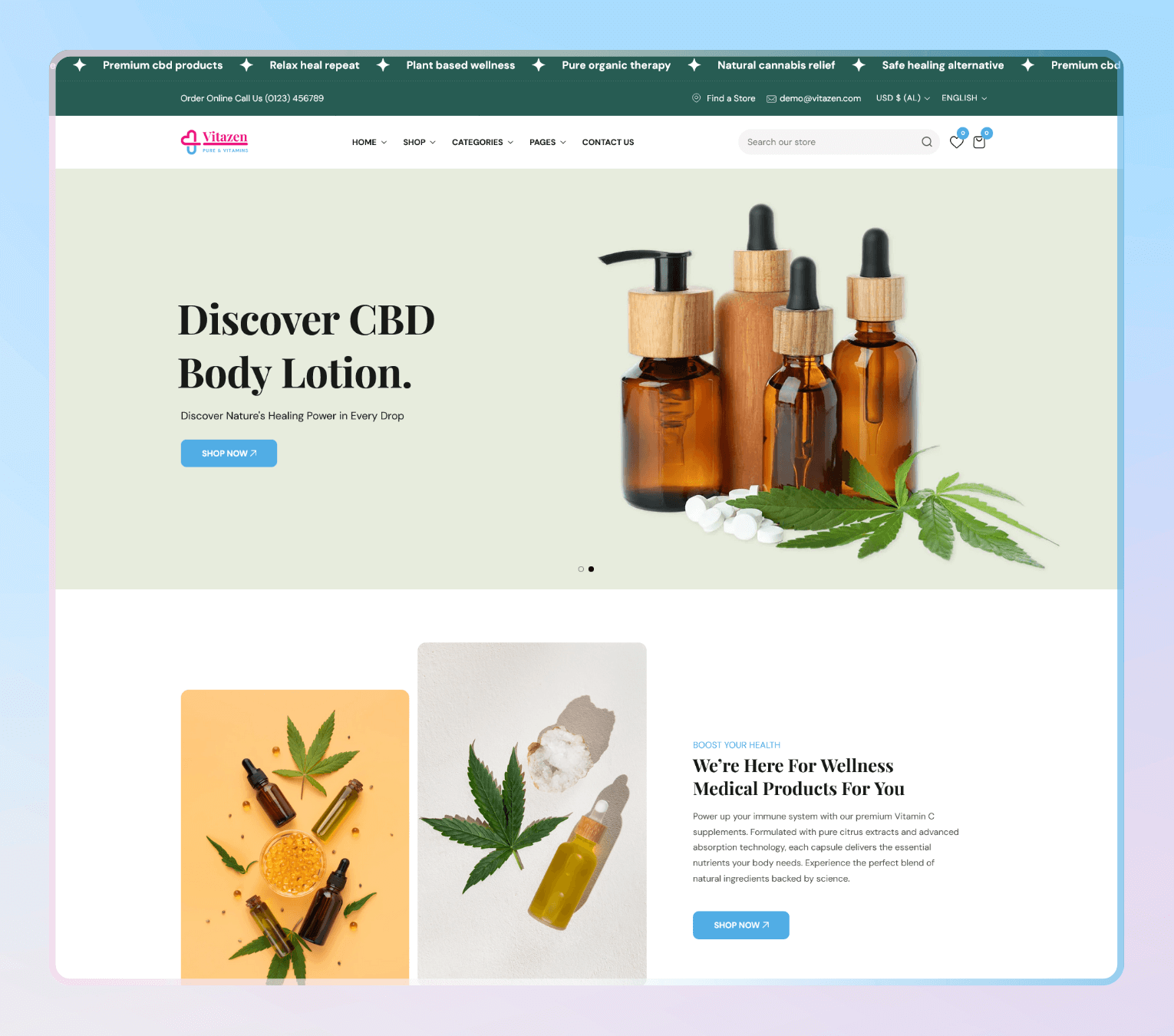 Vitazen – Shopify Theme for Health & Wellness Products