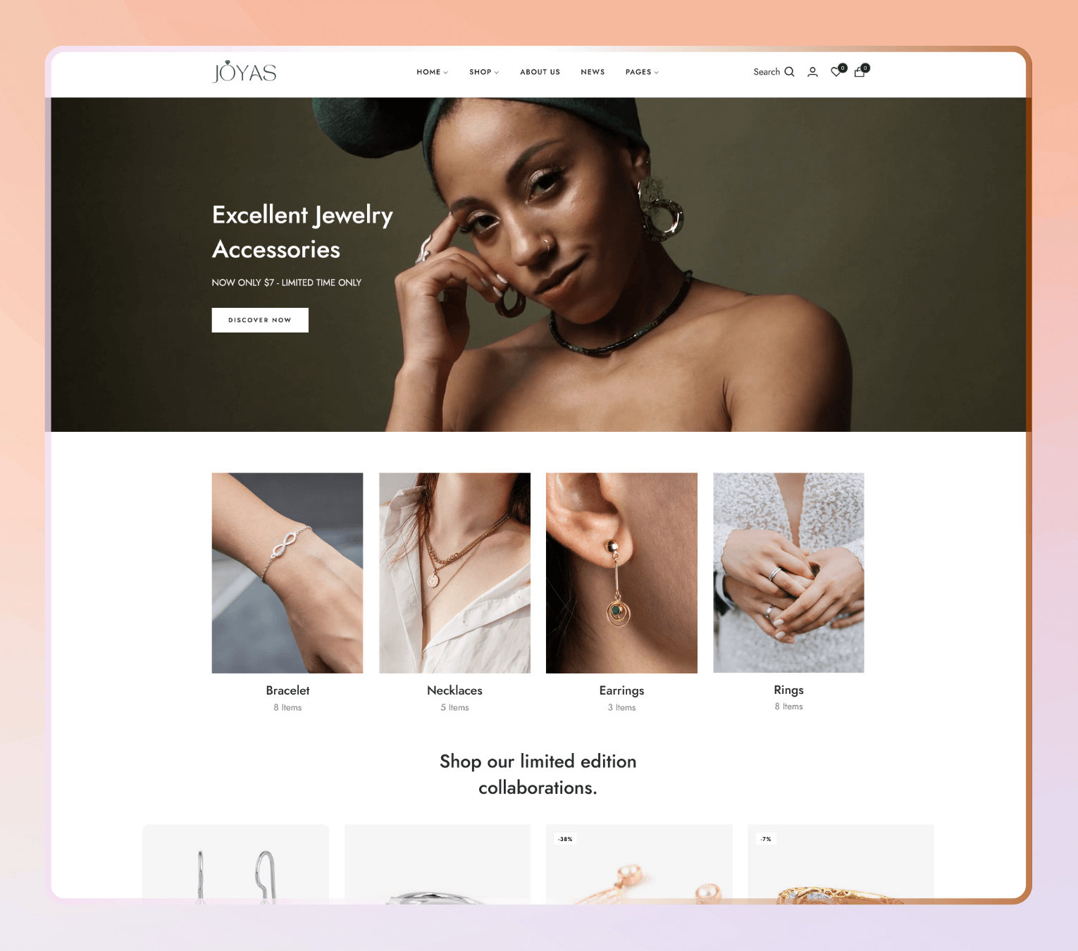 Joyas – Shopify Theme for Modern Jewelry, Accessories & Minimalist Luxury Stores