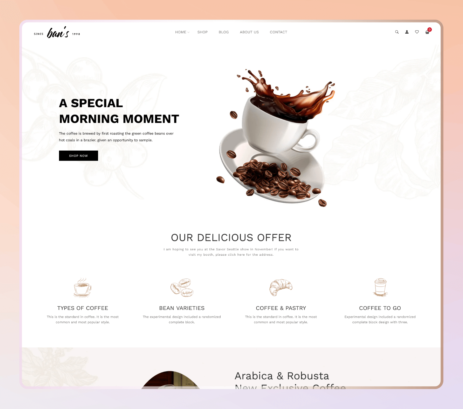 Bans – Shopify Theme for Coffee Brands, Tea Shops & Artisan Beverage Store