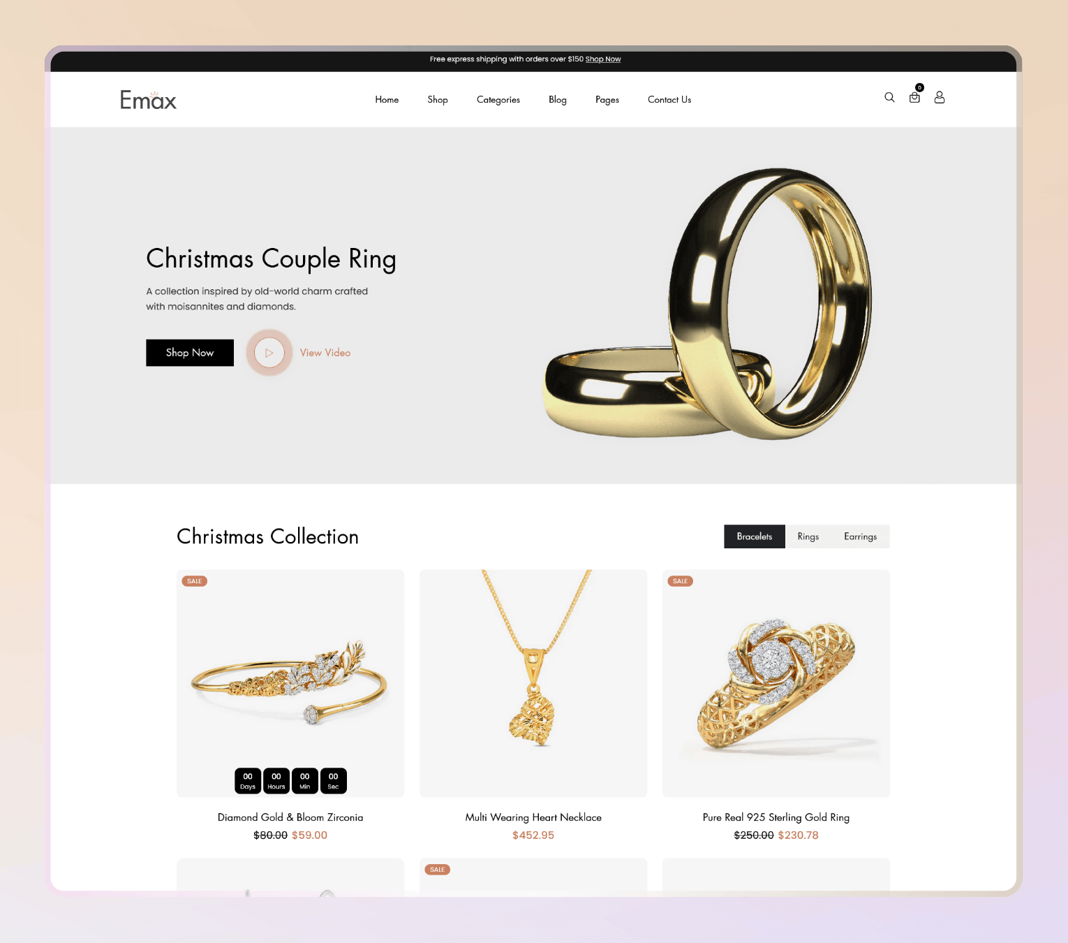 Emax – Minimal Shopify Theme for Jewelry, Accessories & Luxury Boutiques