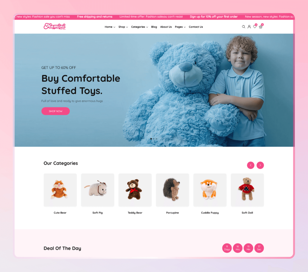 Memini - Modern Kids Fashion & Toy Store Shopify Theme OS 2.0