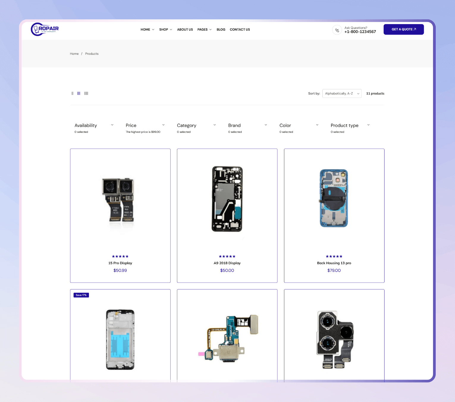 Ropair – Shopify Theme for Electronics Repair Shops Mobile Services & Tech Support