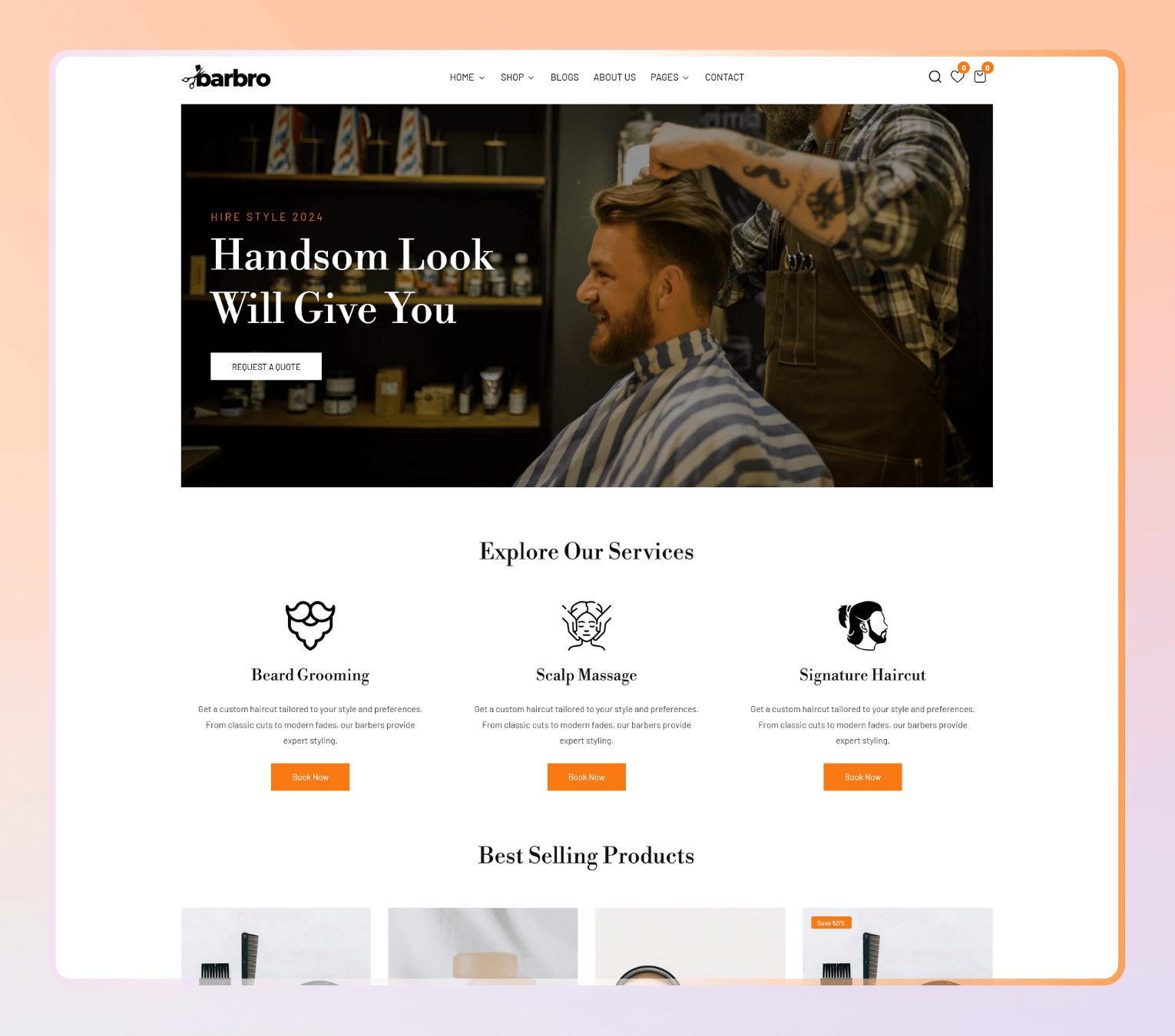 Barbro – Shopify Theme for Barbershops, Hair Salons & Grooming Stores.