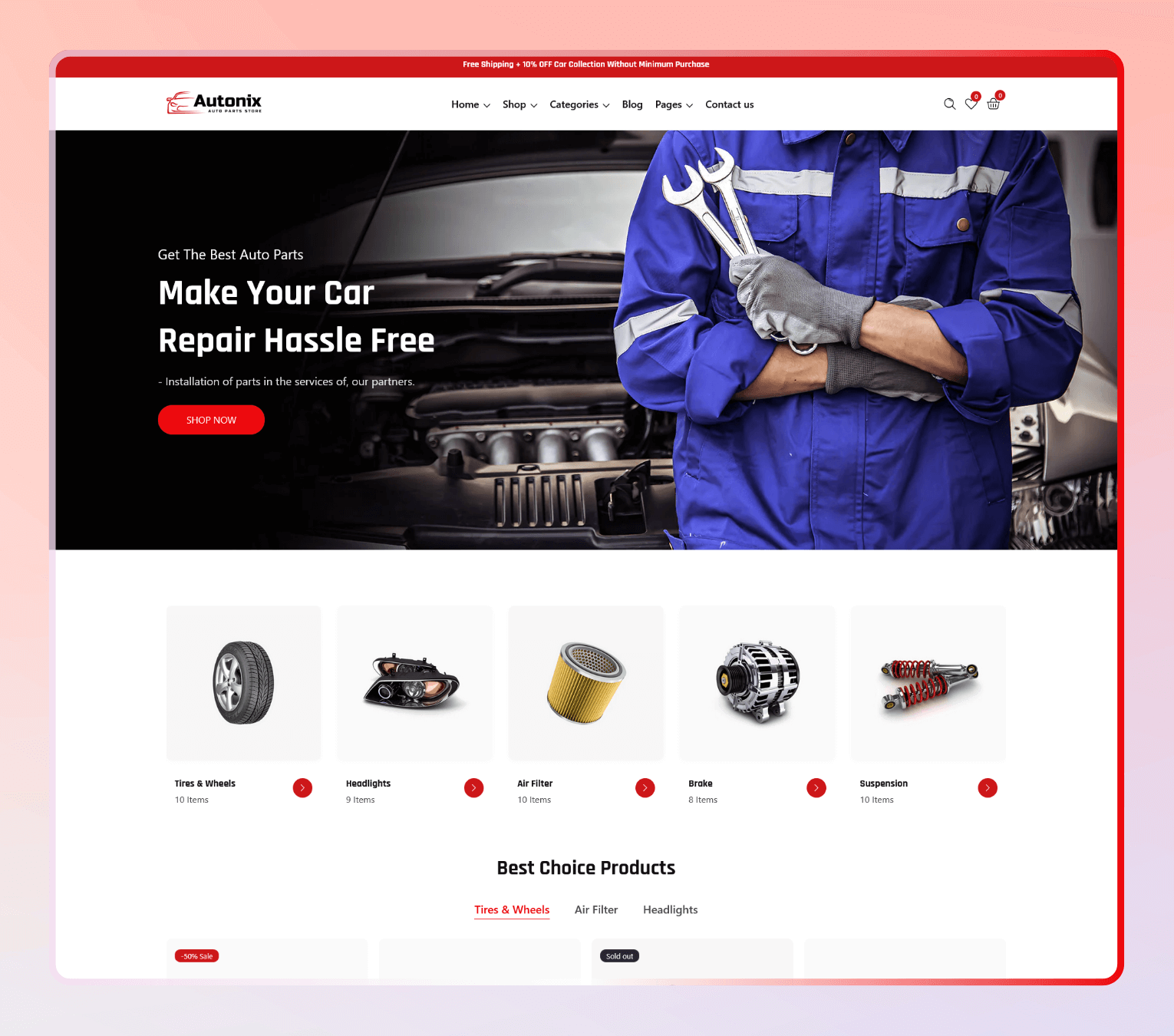 Autonix – Shopify Theme for Auto Parts