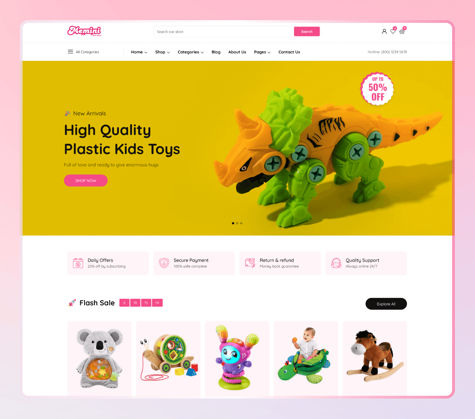 Memini – Shopify Theme for Kids Fashion, Toys & Baby Stores.