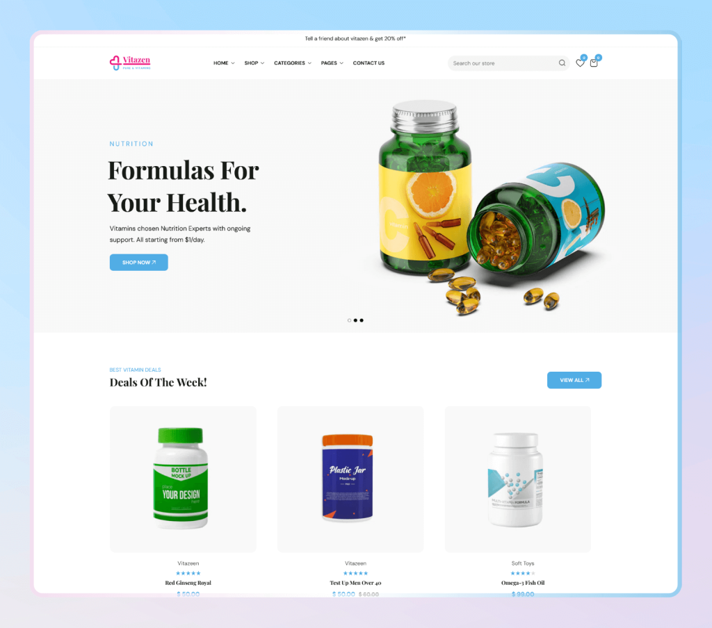 Vitazen - Vitamins Store Shopify Theme