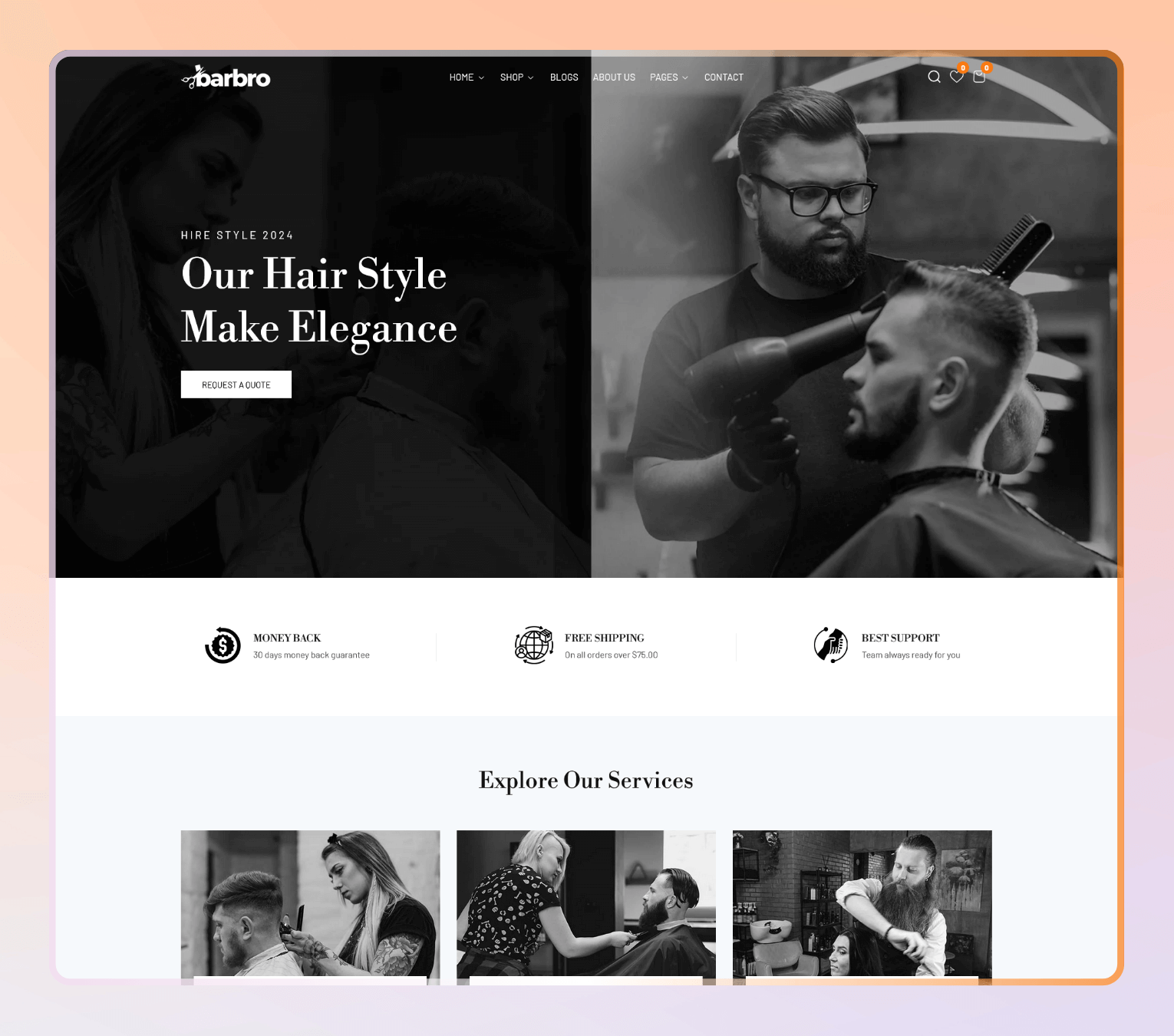Barbro – Shopify Theme for Barbershops, Hair Salons & Grooming Stores.
