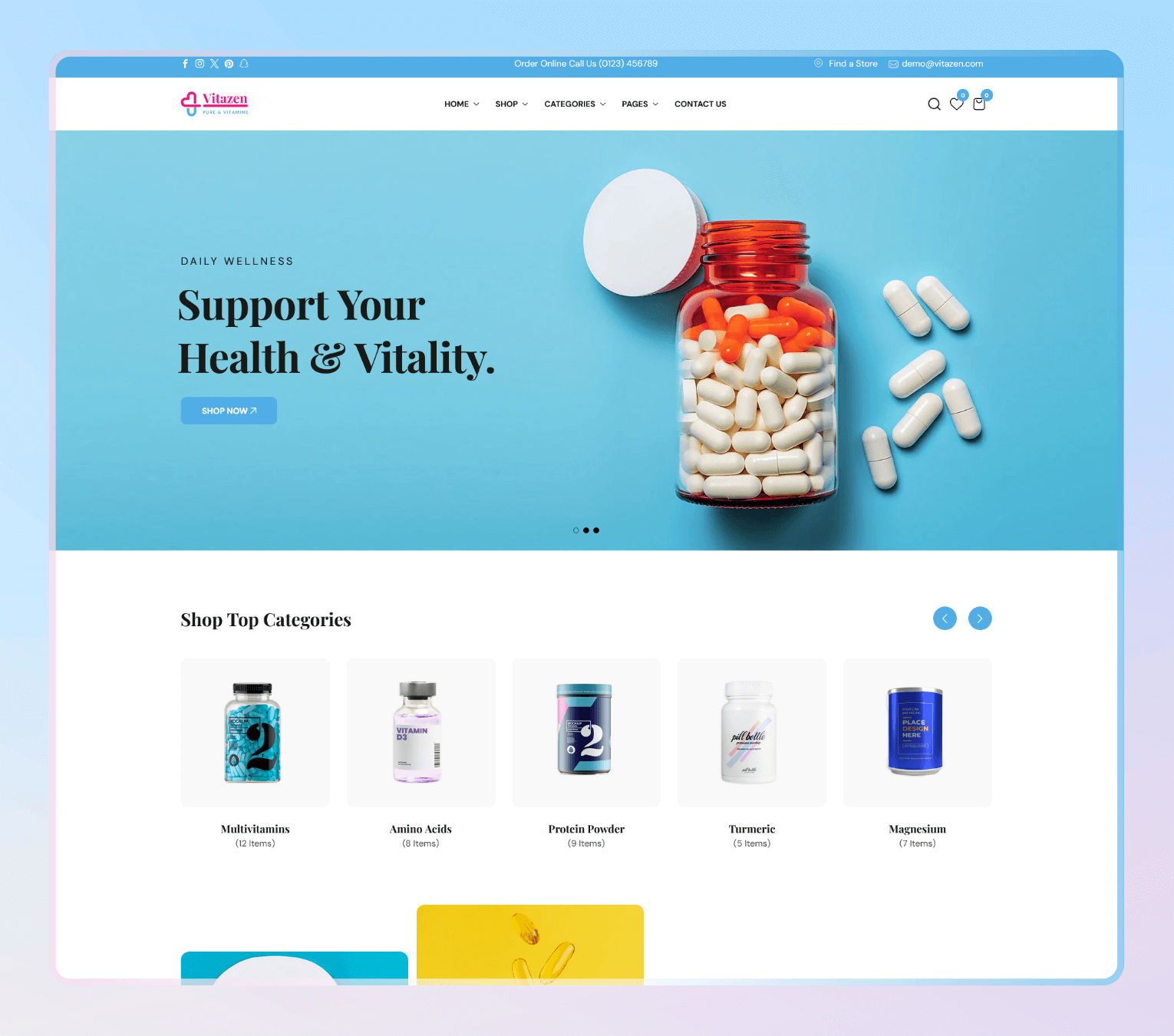 Vitazen – Shopify Theme for Health & Wellness Products