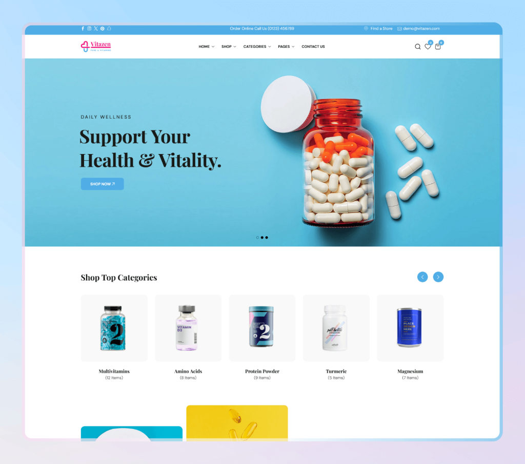 Vitazen - Supplements & Vitamins Store Shopify Theme OS 2.0