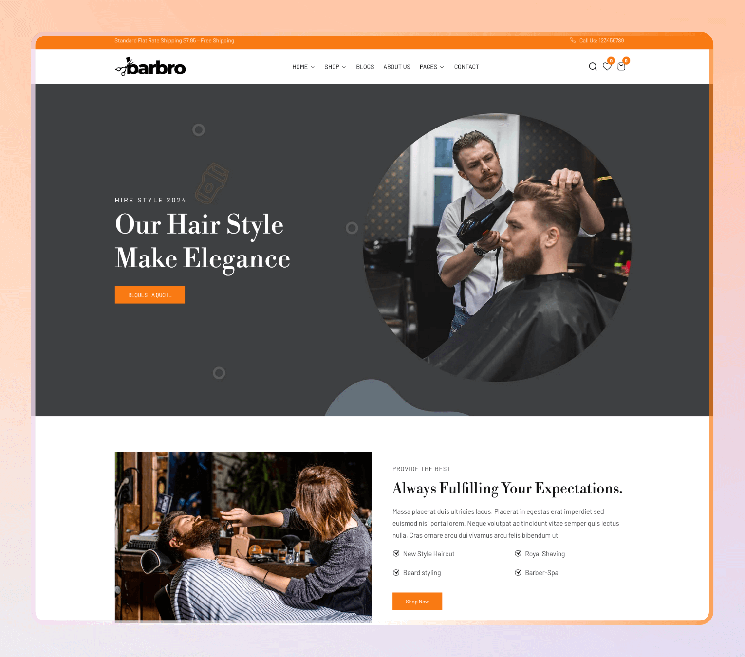 Barbro – Shopify Theme for Barbershops, Hair Salons & Grooming Stores.