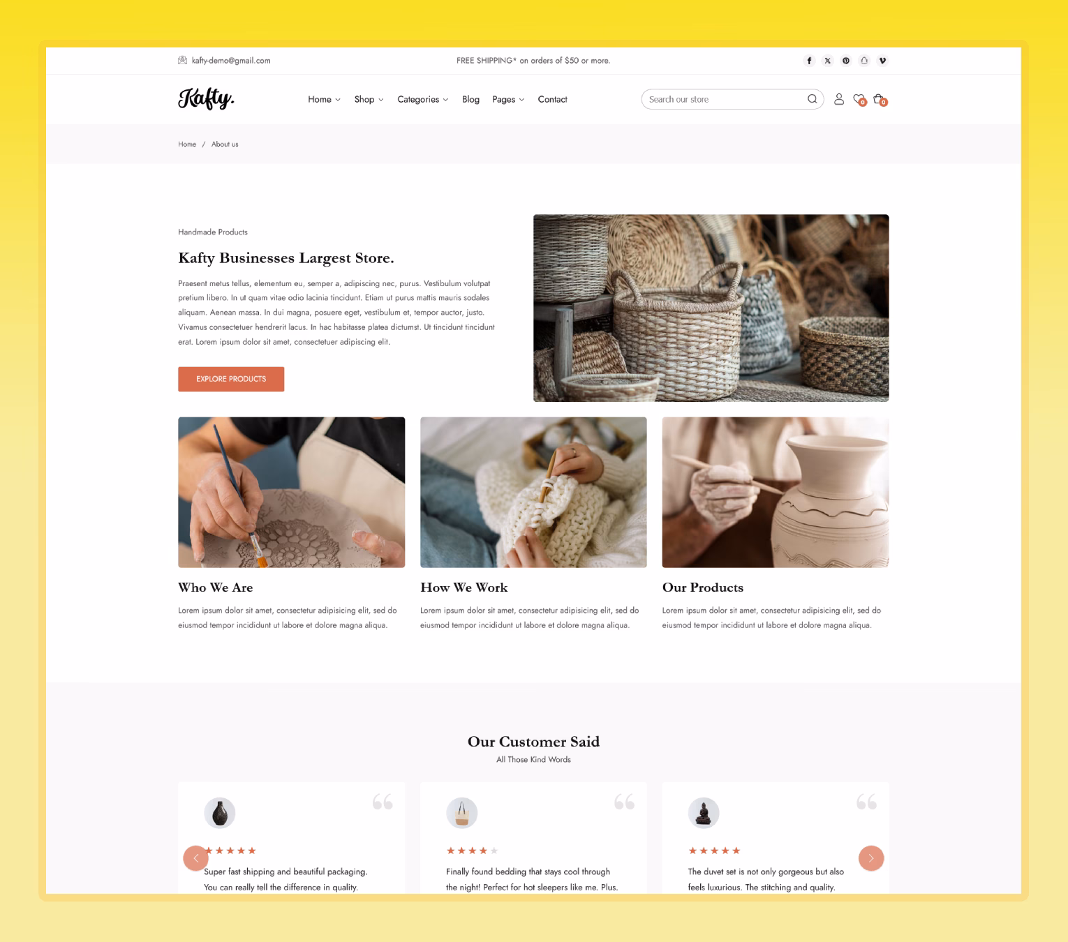 Handmade Shopify Theme