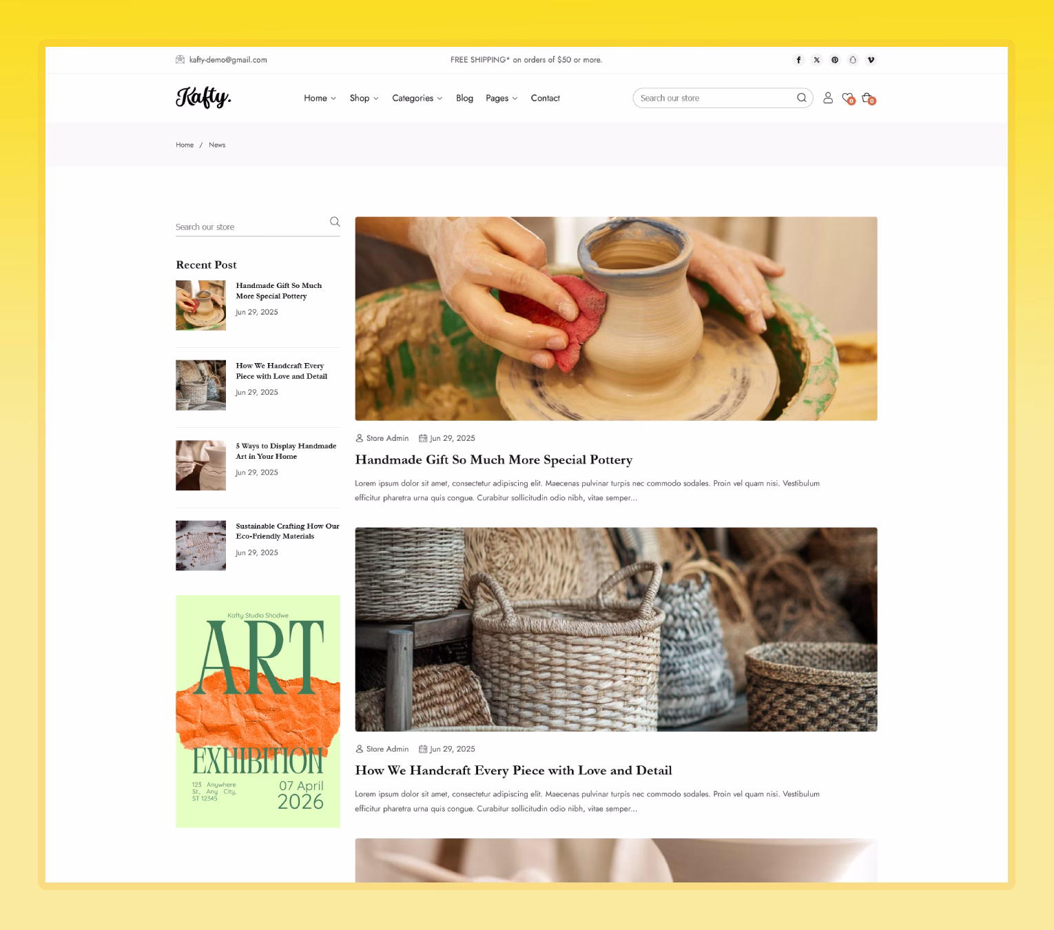 Handmade Shopify Theme